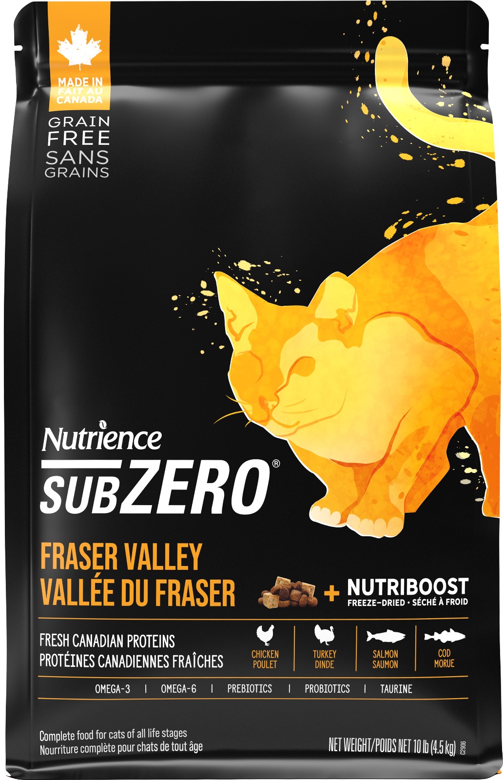 新包裝升級版) NUTRIENCE SubZero 4lb ((Fraser Valley)) 凍乾鮮雞肉無